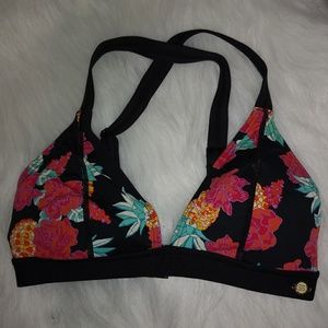 Sunseeker M Black Pink Bikini Swim Top